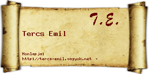 Tercs Emil névjegykártya